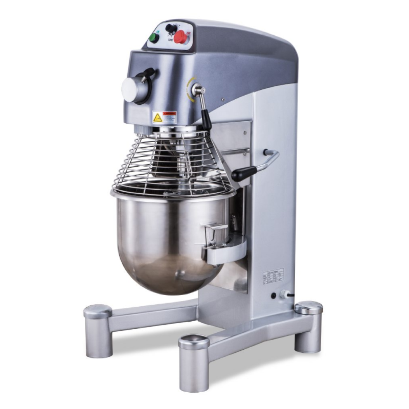 Chef AAA Commercial 40 Quart Mixer with Guard, 3 attachments and Timer - MX-CN-0040