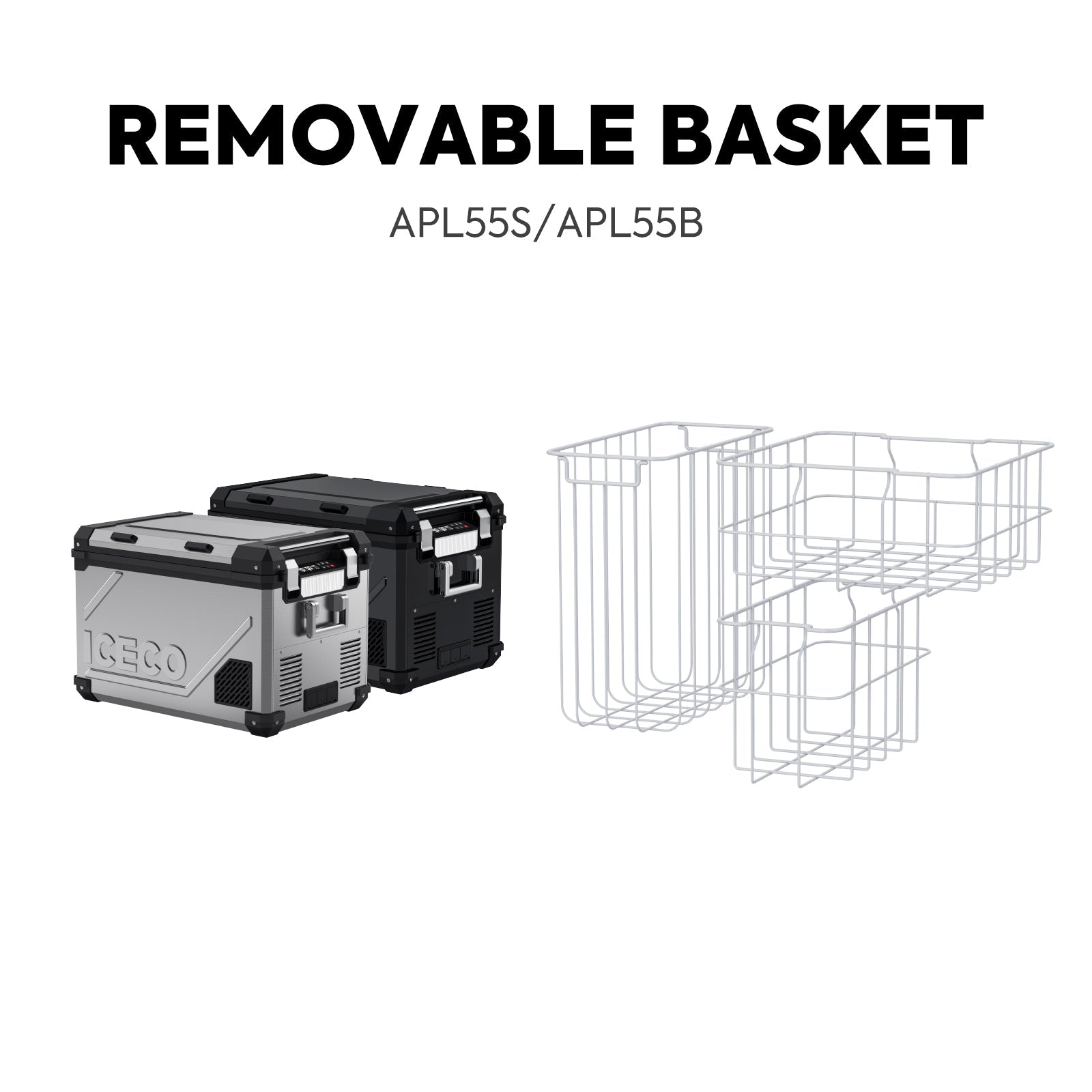 ICECO58QT APL55 Dual Zone 12 Volt Fridge refrigerator - APL55 Silver