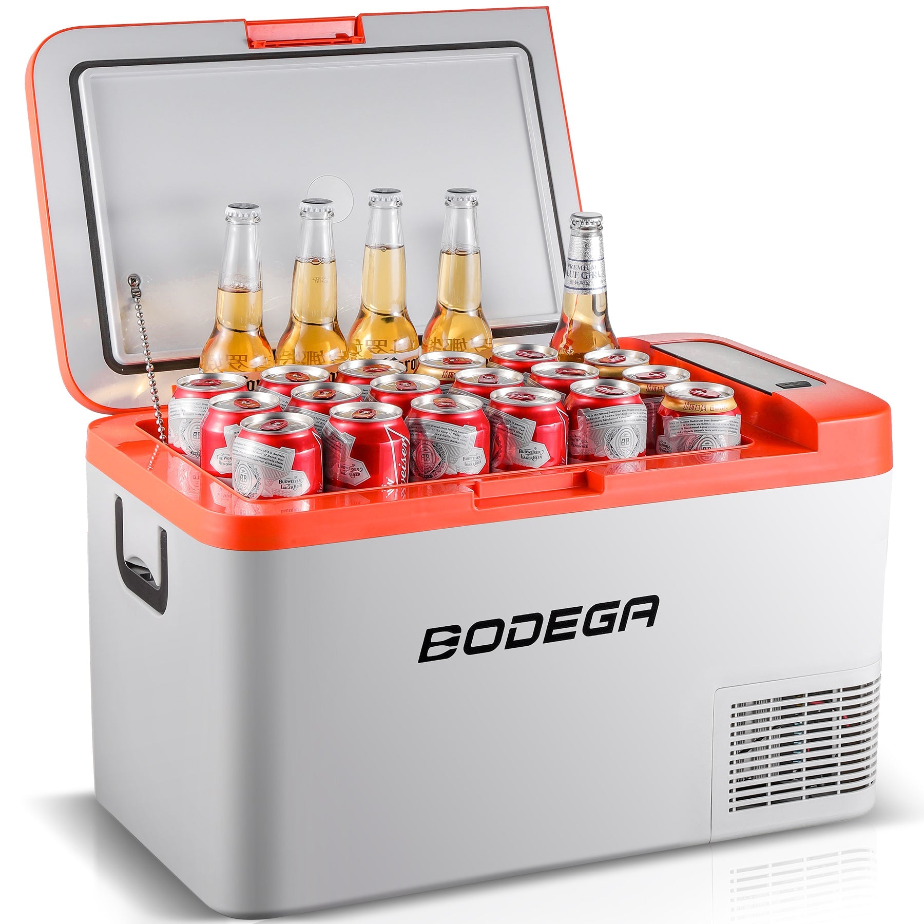 BODEGAcooler 27qt/25L K25 12V Portable Car Fridge Freezer - Orange - K25-OG