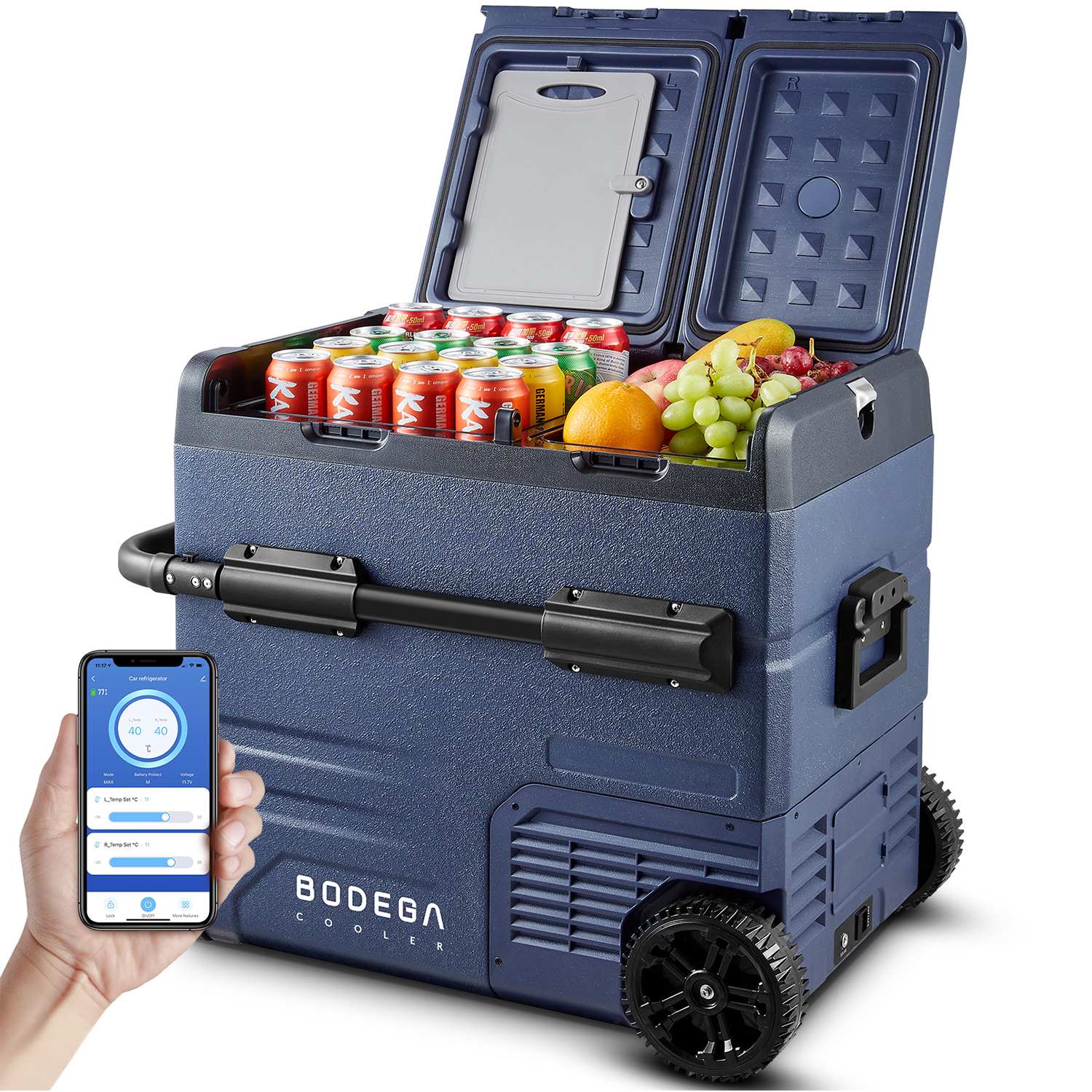 BODEGAcooler Car Fridge Dual Door Dual Zone 59QT