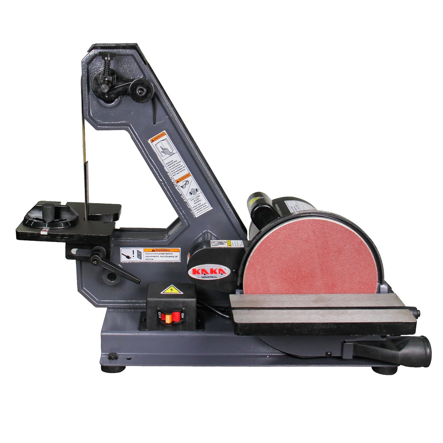 Kaka industrial BTM-200 Benchtop Combination 1" X 42" / 8" Disc Sander - 162203V110