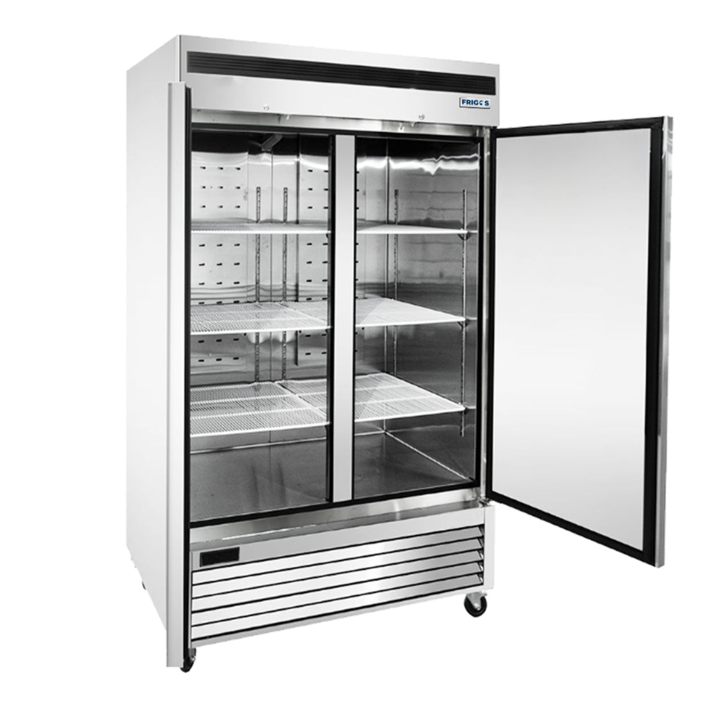 Frigos 54.40'' Bottom Mounted (2) Solid Door Reach-In Freezer 44.77 Cu. Ft. - FGA-BMF-2D-54