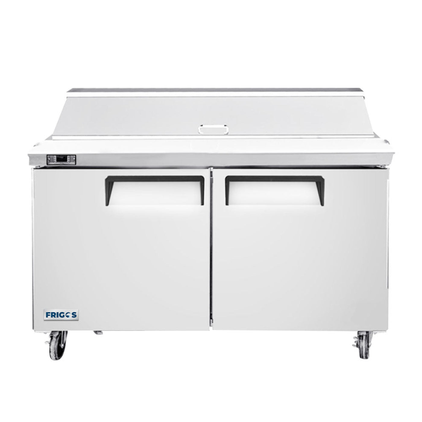 Frigos 48" Two Door Refrigerated Sandwich Prep Table (12) 1/6 size pans - FGA-SPT-12P-48