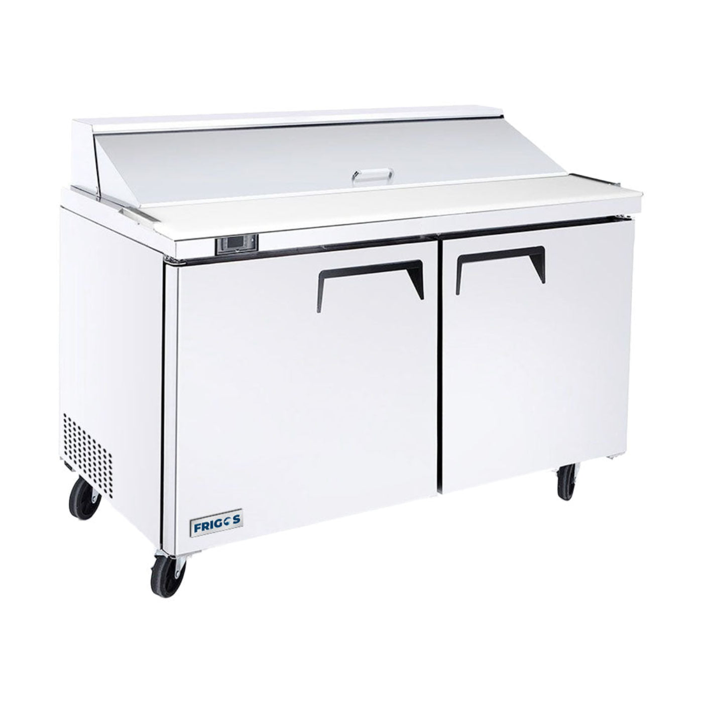 Frigos 48" Two Door Refrigerated Sandwich Prep Table (12) 1/6 size pans - FGA-SPT-12P-48