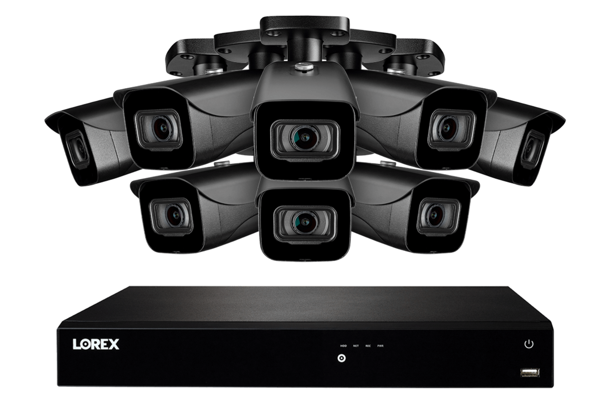 Lorex 16-Channel Fusion NVR System with Eight 4K (8MP) IP Cameras Security Surveillance System New - N4K3-168BB