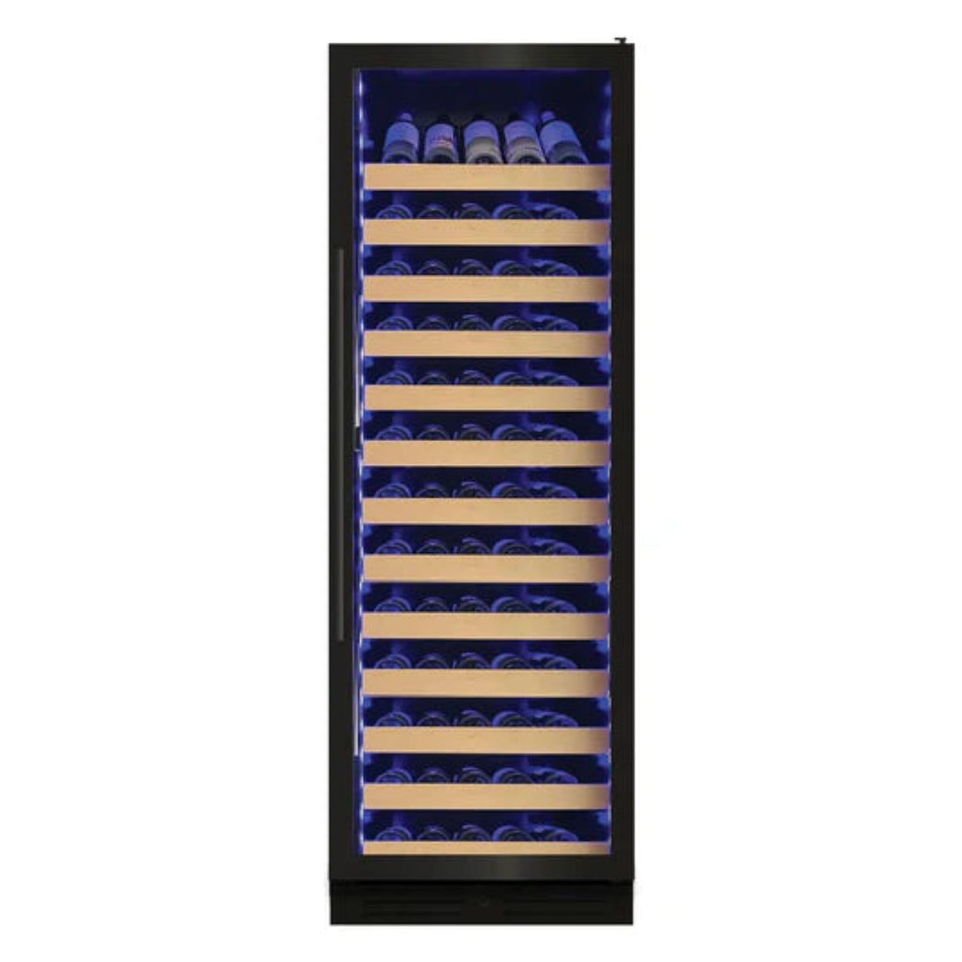 XO APPLIANCE XOU2470WGB Tall Single Zone Wine Cooler, Black Glass Black - XOU2470WGB