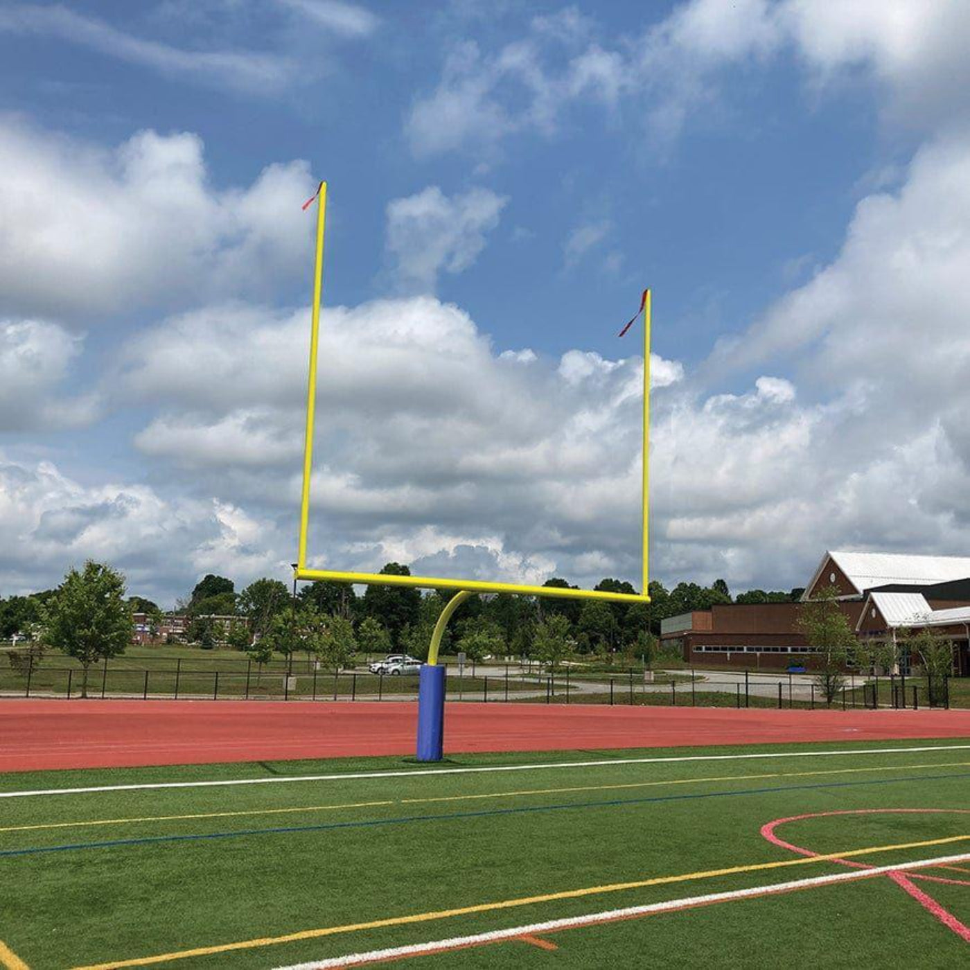 Jaypro Max-1 Football Goal Posts 20' Uprights 8' Offset (Leveling Plate) - FBGP-920