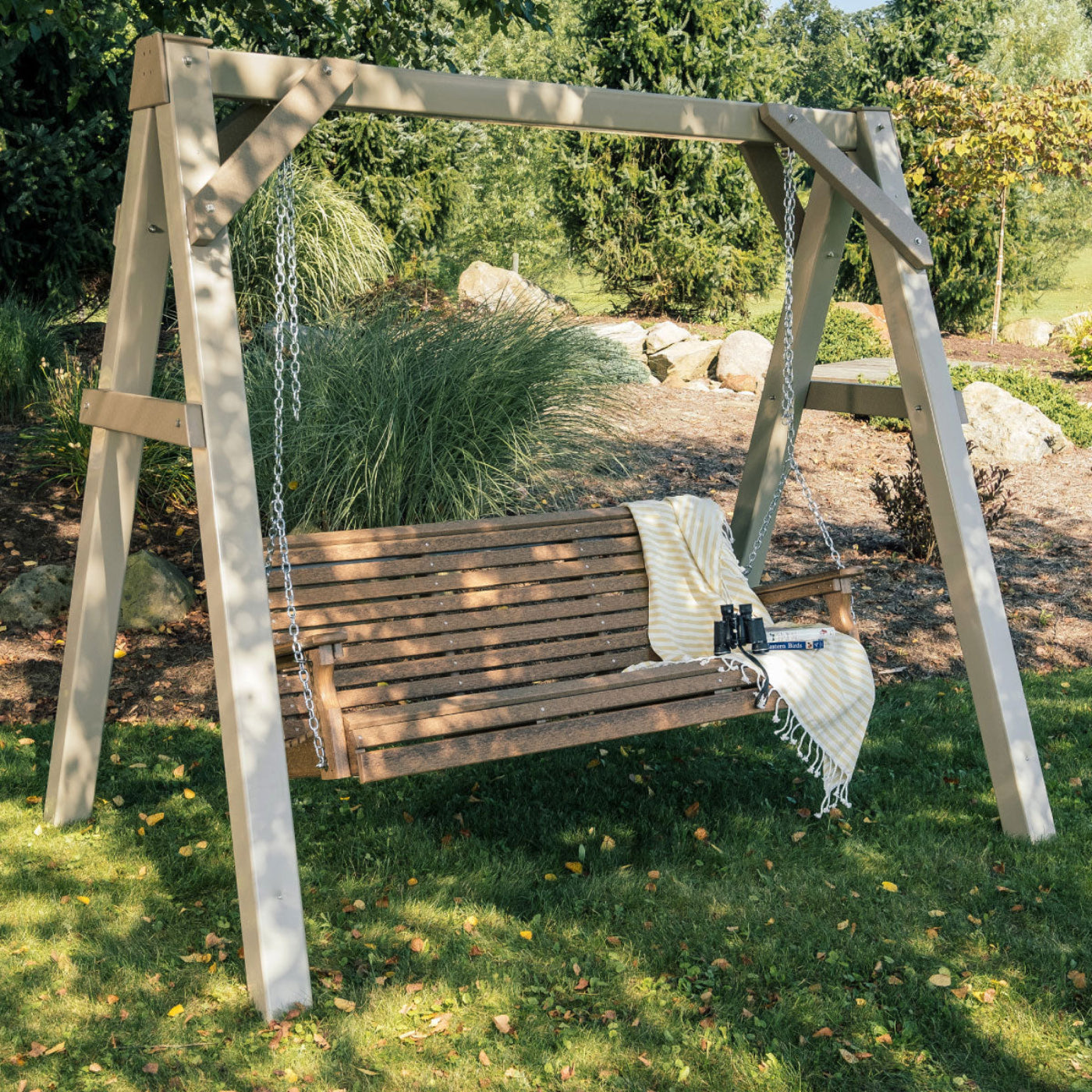 LuxCraft Poly A-Frame Vinyl Swing Stand - Clay - VAFC