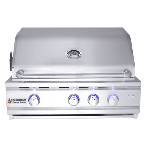 Renaissance Cooking Systems 30" Cutlass Pro Grill, Blue LED W/Rear Burner RON30A