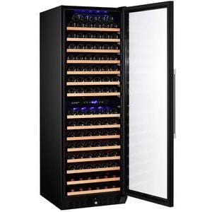 Smith and Hanks 166 Bottle Dual Zone Wine Cooler, Smoked Black Glass Door - RW428DRG