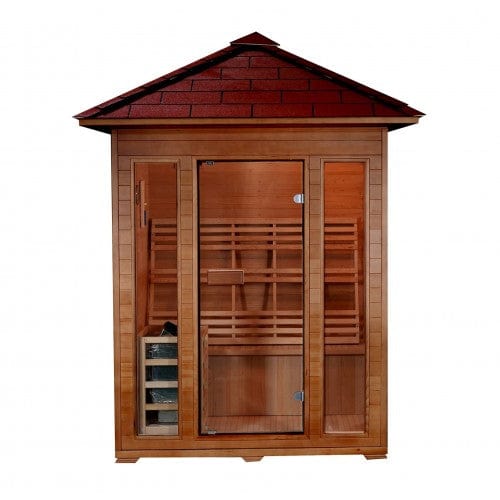SunRay Waverly Outdoor 3 Person Traditional Steam Sauna - HL300D2