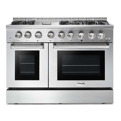 Thor Kitchen 48 in. Propane Gas Burner/Electric Oven 6.7 cu. ft. Range in Stainless Steel - HRD4803ULP