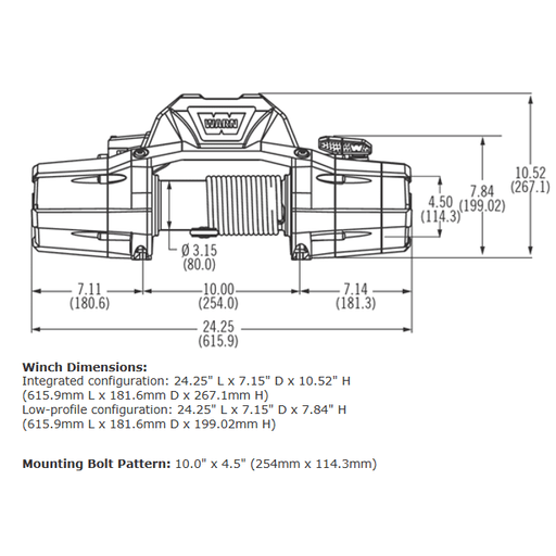 Warn ZEON 10 STEEL CABLE WINCH - 88990