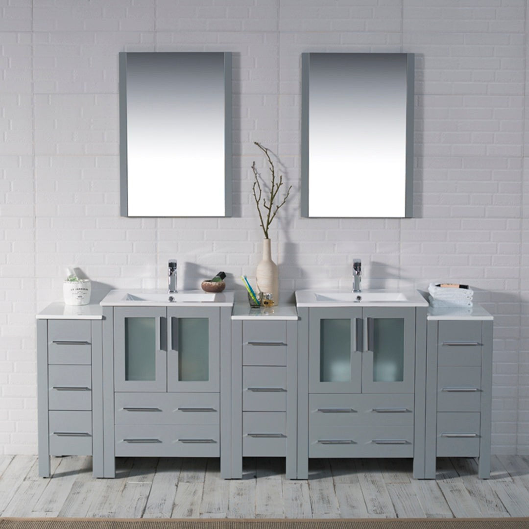 Blossom Sydney 84 Inch Bathroom Vanity with Side Cabinet - V8001 84S 01