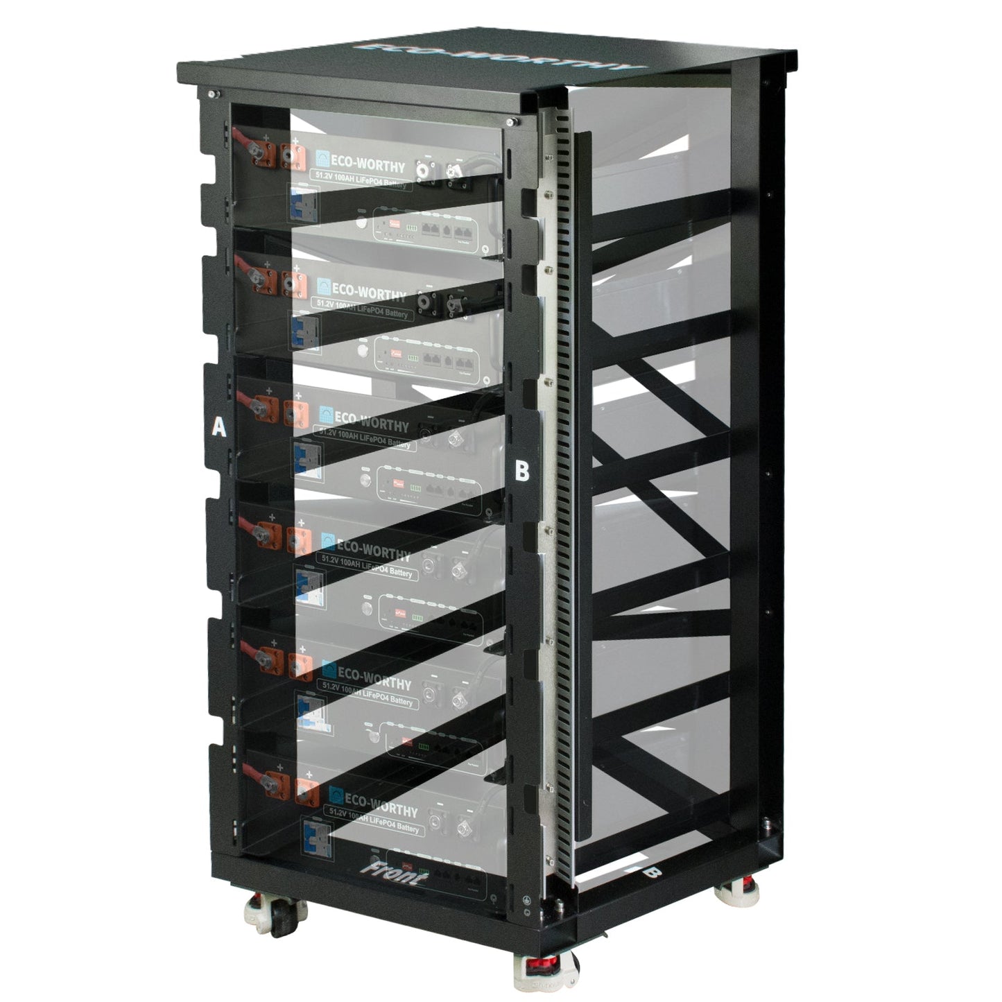 ECO-WORTHY RACK6 V2 I 6-Layer Rack With 600A Busbar| For Server Rack Battery All Versions - L03SR06-1