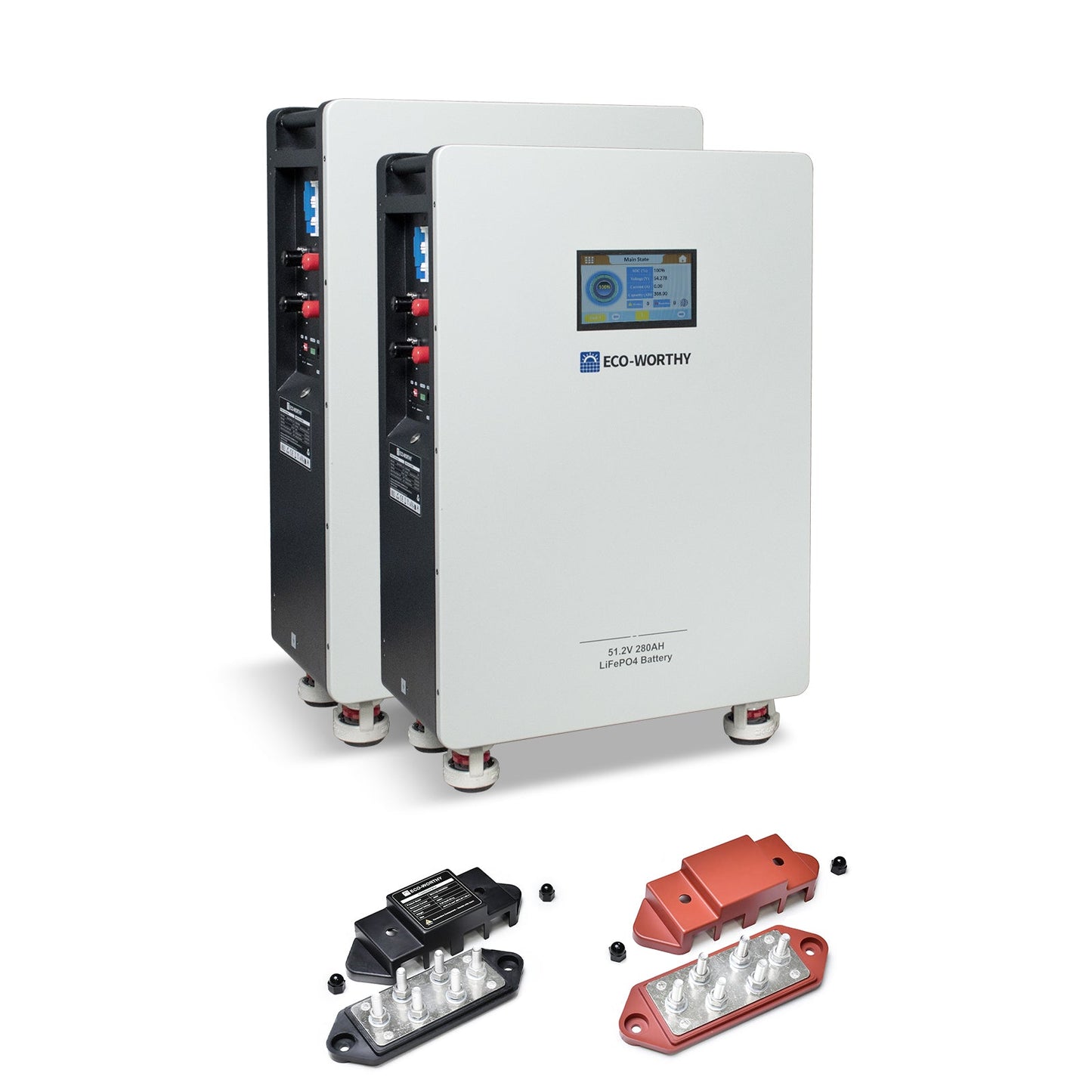 ECO-WORTHY 48V 280Ah LiFePO4 Battery| Solar Battery Backup for home | Wall Mount - US-L13LFPLDDC280-1A-1