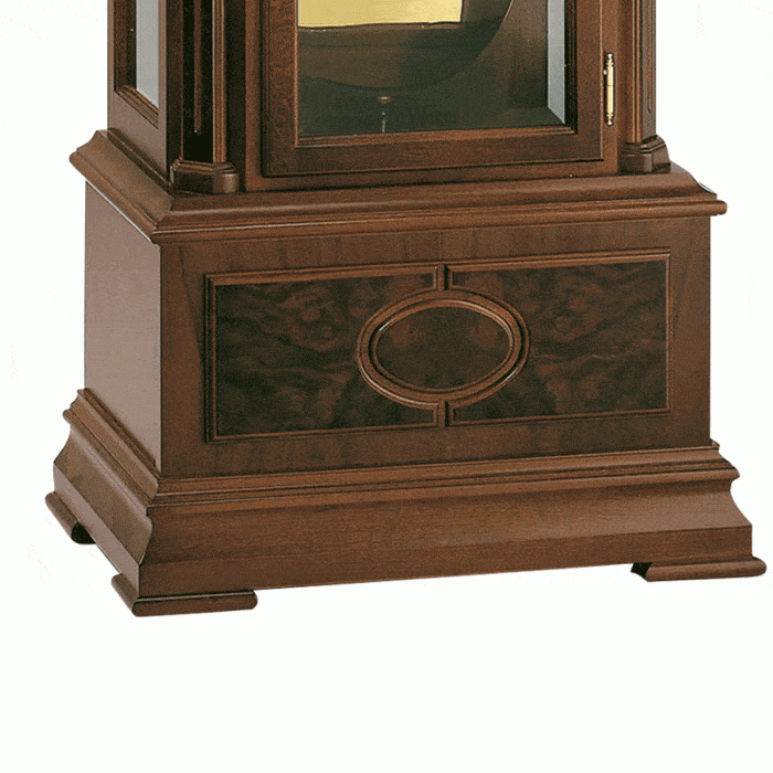 Kieninger Grandfather Clock, Triple Chimes, 12-Rod Gong, Walnut - FL 0107-23-01