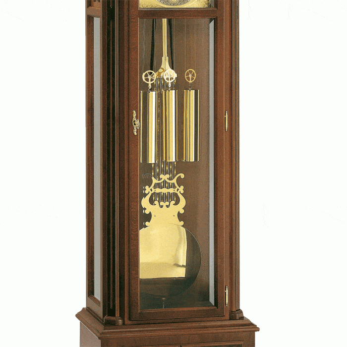 Kieninger Grandfather Clock, Triple Chimes, 12-Rod Gong, Walnut - FL 0107-23-01