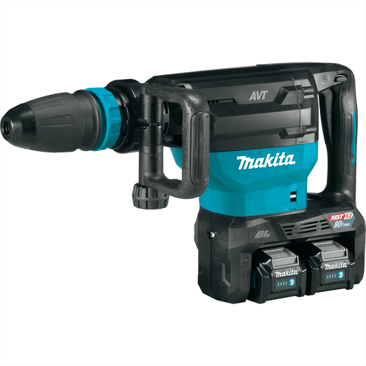 Makita 80V Max (40V Max X2) XGT Brushless 28 lb. AVT Demolition Hammer Kit, accepts SDS-MAX bits, AWS Capable - GMH02PM
