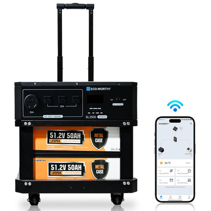 Eco-worthy SL3500 stackable power station - US-L02NK35KWUSL50DDCNTZ-1