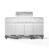 Tytus Fresno 5-Burner LP/NG Convertible Grill in Stainless Steel + Ash Stone - TDT-021-0704