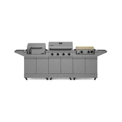 TYTUS Modular Grilling Collection 4-Burner Gas Grill, Pellet Smoker with Cart and Gas Griddle with Cart - TDT-BUN-009