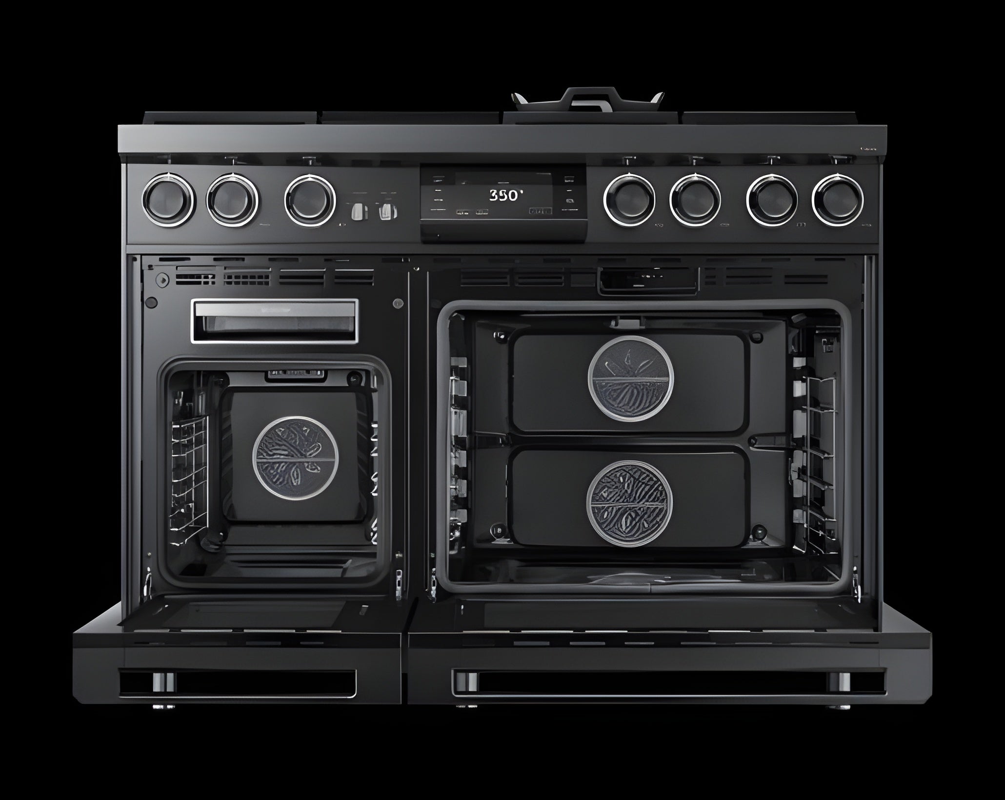 DACOR 48" Pro Dual-Fuel Steam Range, Graphite Stainless Steel, Natural Gas & Liquid Propane - DOP48C96DLM-KT