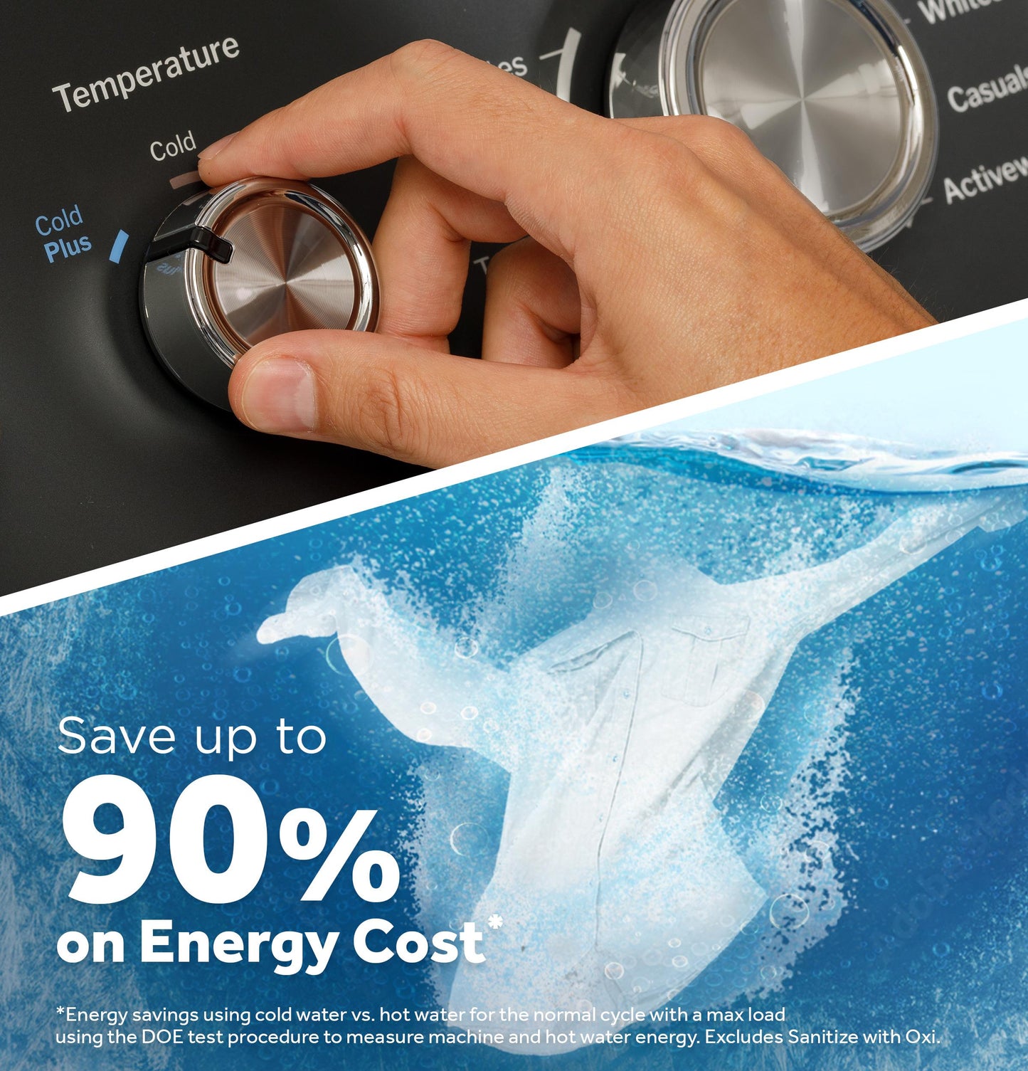 GE APPLIANCES GTW485ASWWB GE(R) 4.5 cu. ft. Capacity Washer with Stainless Steel&#x00A0;Basket, Cold&#x00A0;Plus and Wash Boost&#x200B; - GTW485ASWWB-KT