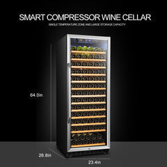 Lanbo 149 Bottle Single Zone Wine Cooler - LW155S