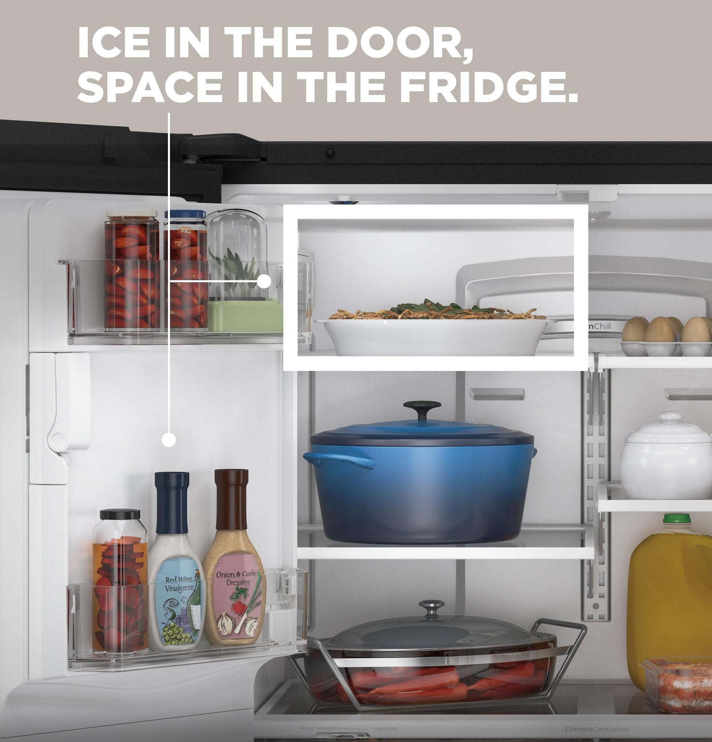 GE APPLIANCES GYE21JYMFS GE(R) ENERGY STAR(R) 20.6 Cu. Ft. Fingerprint Resistant Counter-Depth French-Door Refrigerator - GYE21JYMFS-KT