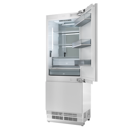 Thor Kitchen 30-inch Built-In Stainless-Steel Panel-Ready Bottom Mount Refrigerator – XRF3016BBP-SS