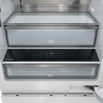 Thor Kitchen 30-inch Built-In Stainless-Steel Panel-Ready Bottom Mount Refrigerator – XRF3016BBP-SS