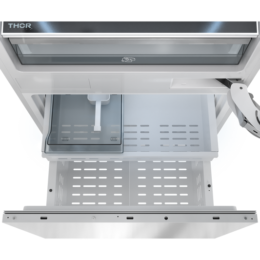 Thor Kitchen 30-inch Built-In Stainless-Steel Panel-Ready Bottom Mount Refrigerator – XRF3016BBP-SS