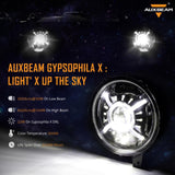 Auxbeam (2pcs/set) 9'' Round  100W LED light with Hi-Lo Beam & DRL for 2018-2022 Jeep Wrangler JL, 2019-2022 Gladiator JT - QP005944