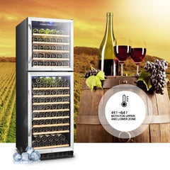 Lanbo 162 Bottle Dual Door Wine Cooler - LW162DD