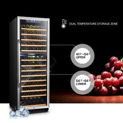 Lanbo 160 Bottle Dual Zone Wine Cooler - LW165D