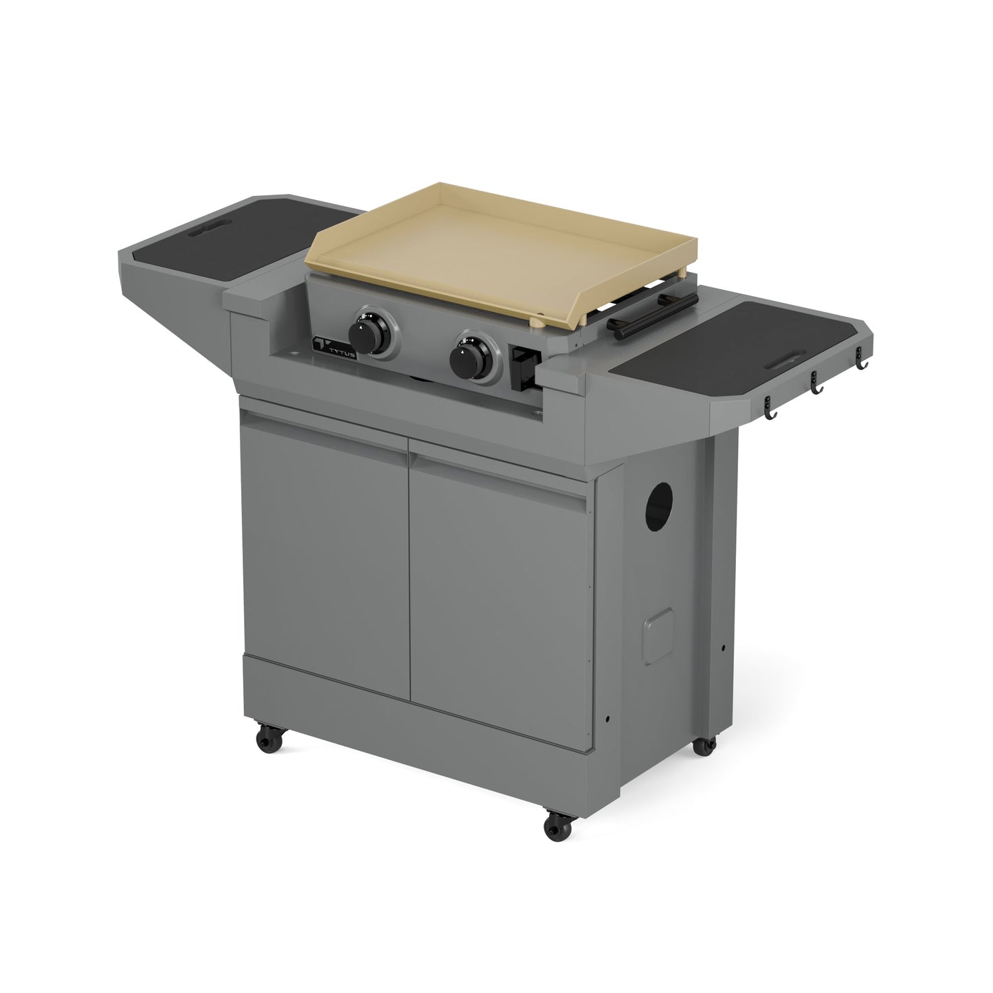 TYTUS Emberwood Gas Griddle with Grill and Prep Cart - TDT-CRT-GGRD