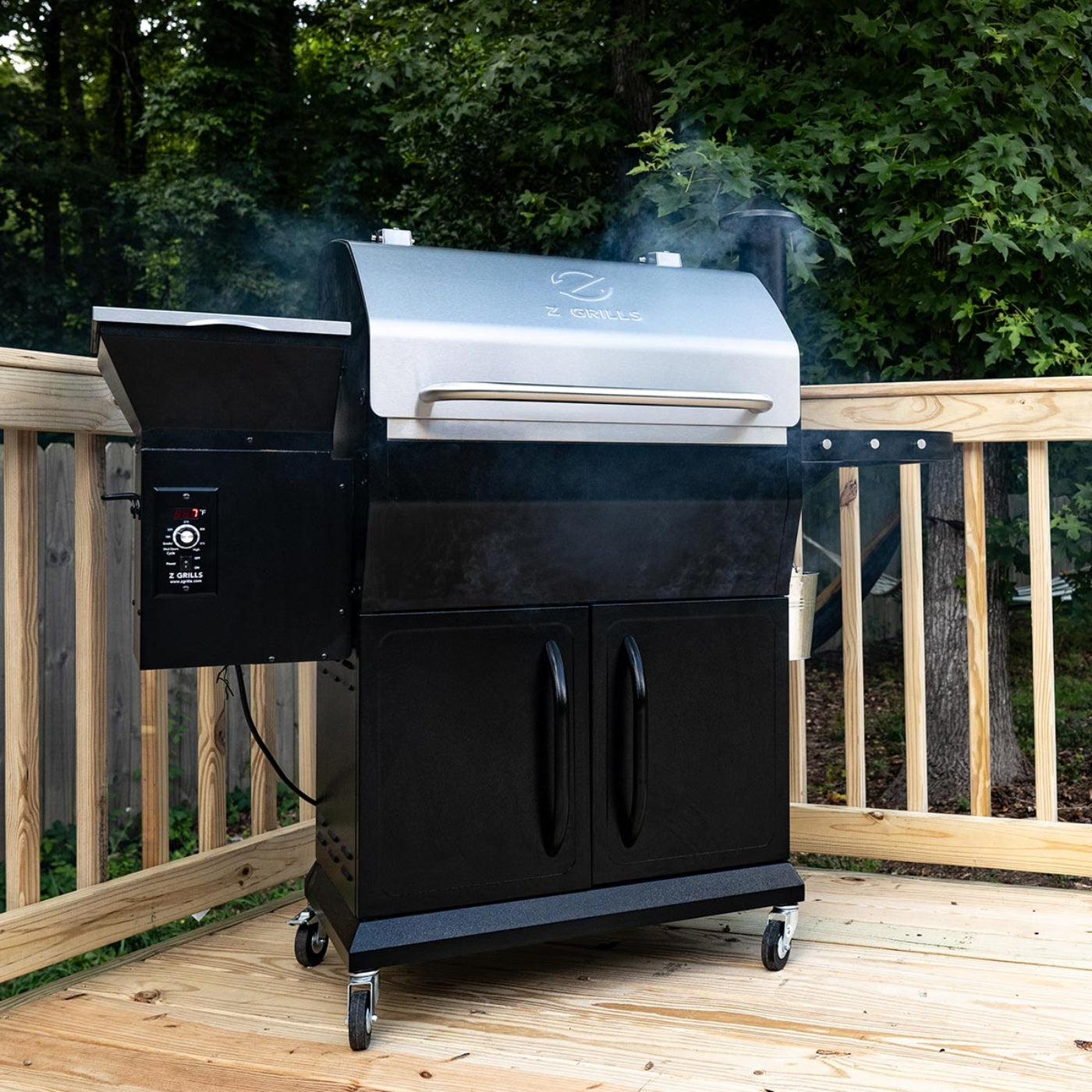 Z Grills 1000D3E Pellet Grill & Smoker with PID Controller 1000D3E - STAINLESS STEEL - ZPG-1000D3E