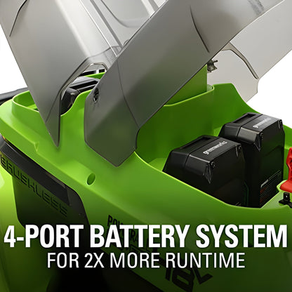 Greenworks 48V (2x24V) 20" Cordless Battery Push Mower w/ (2) 4.0Ah USB Batteries & Charger - 2532602