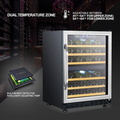 Lanbo 46 Bottle Dual Zone Wine Cooler - LW46D