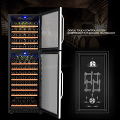 Lanbo 162 Bottle Dual Door Wine Cooler - LW162DD