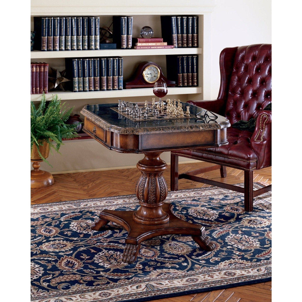 Butler Specialty Company Carlyle Fossil Stone Game Table, Multi-Color -  506070