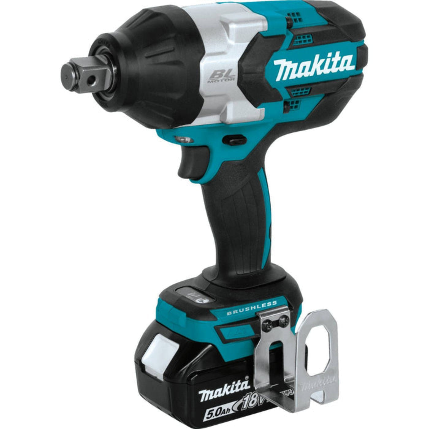 Makita 18V LXT 3/4in Sq Drive Impact Wrench Kit with Friction Ring Anvil - XWT07T