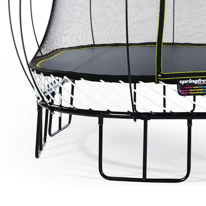 Springfree Outdoor 8 x 13 Ft Trampoline, Enclosure, Hoop Game, and Step Ladder - 215870