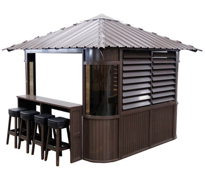 Fraser Gazebo 10ft x 10ft - Coffee