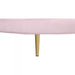 Meridian Furniture Circlet Pink Velvet Roundabout Sofa with Gold Iron Legs - 627Pink