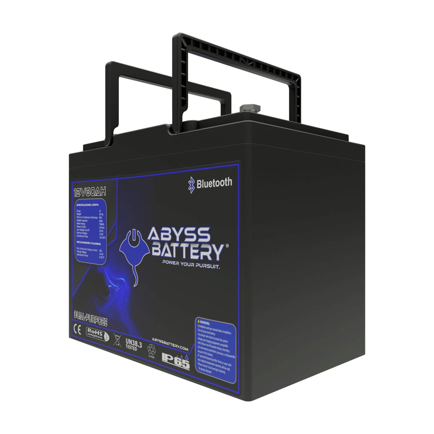 Abyss Battery 12V 60Ah Dual Purpose Lithium Marine Battery - AB-12V60-BT