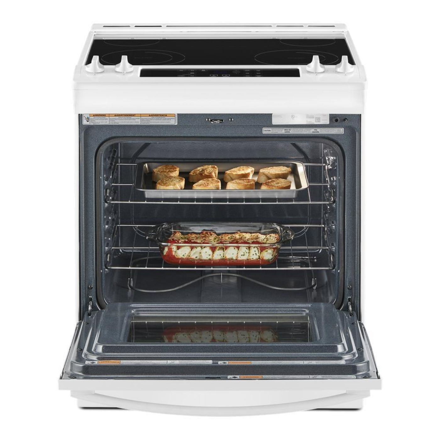 WHIRLPOOL WEE515S0LW 4.8 Cu. Ft. Whirlpool® Electric Range with Frozen Bake™ Technology - WEE515S0LW-KT