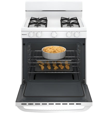 HOTPOINT RGBS300DMWW Hotpoint 30" Free-Standing Gas Range - RGBS300DMWW-KT