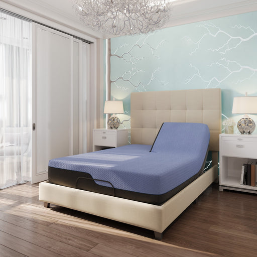 Bridgevine Home 12 inch Refresh Flex Head Memory Foam Hybrid Mattress and Adjustable Base Bundle, King Size - B108S00041